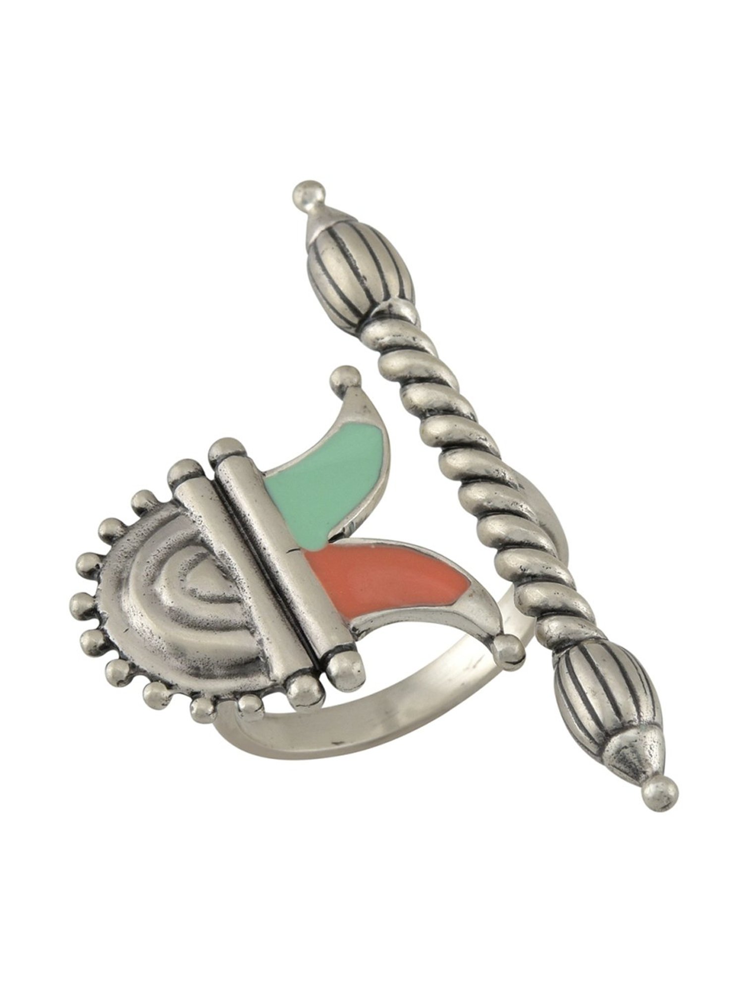 Tribe Amrapali Multi Enamel Chandrika Sun Ring