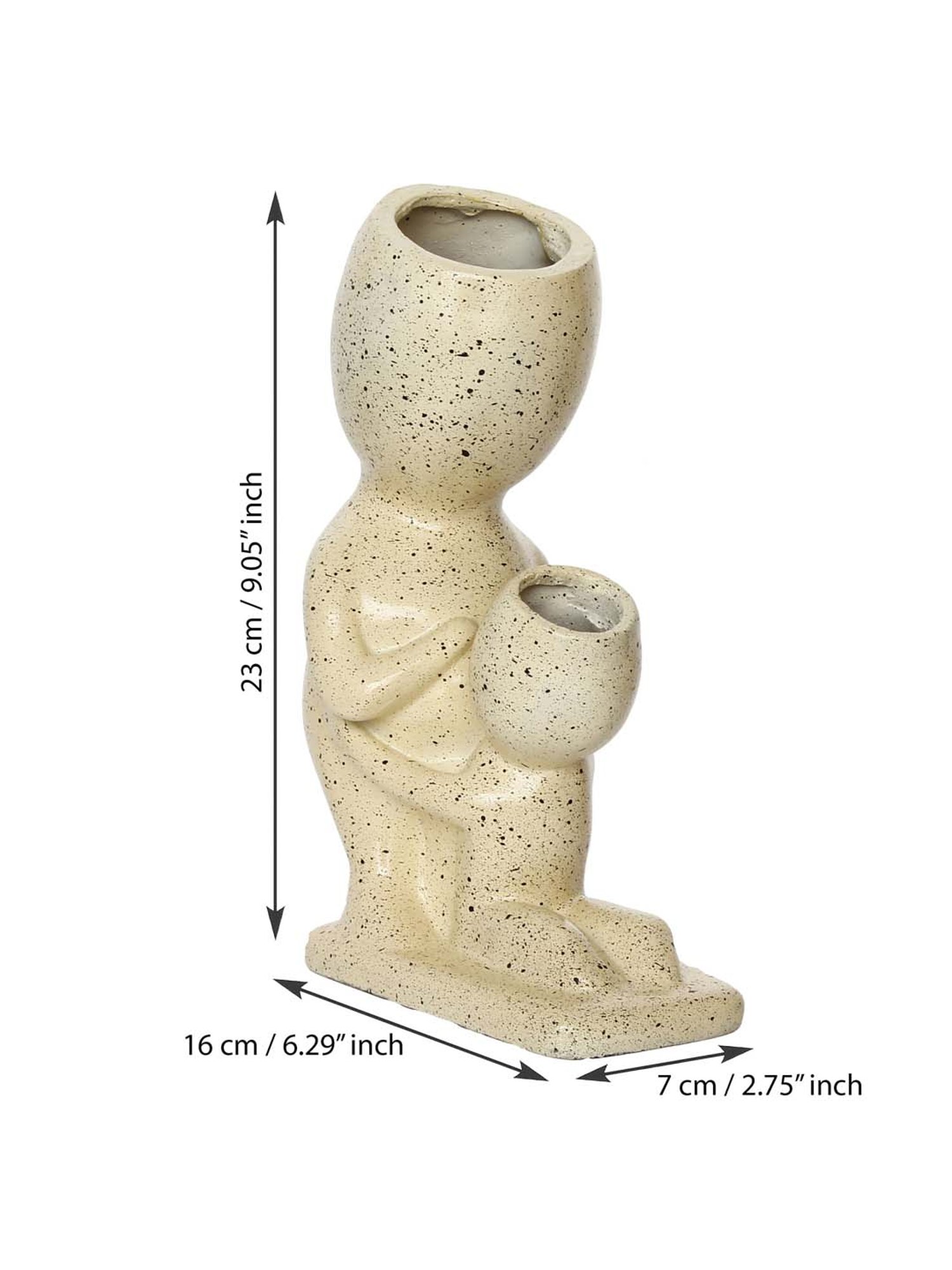 TAYHAA White Ceramic Leaf Shape Vase