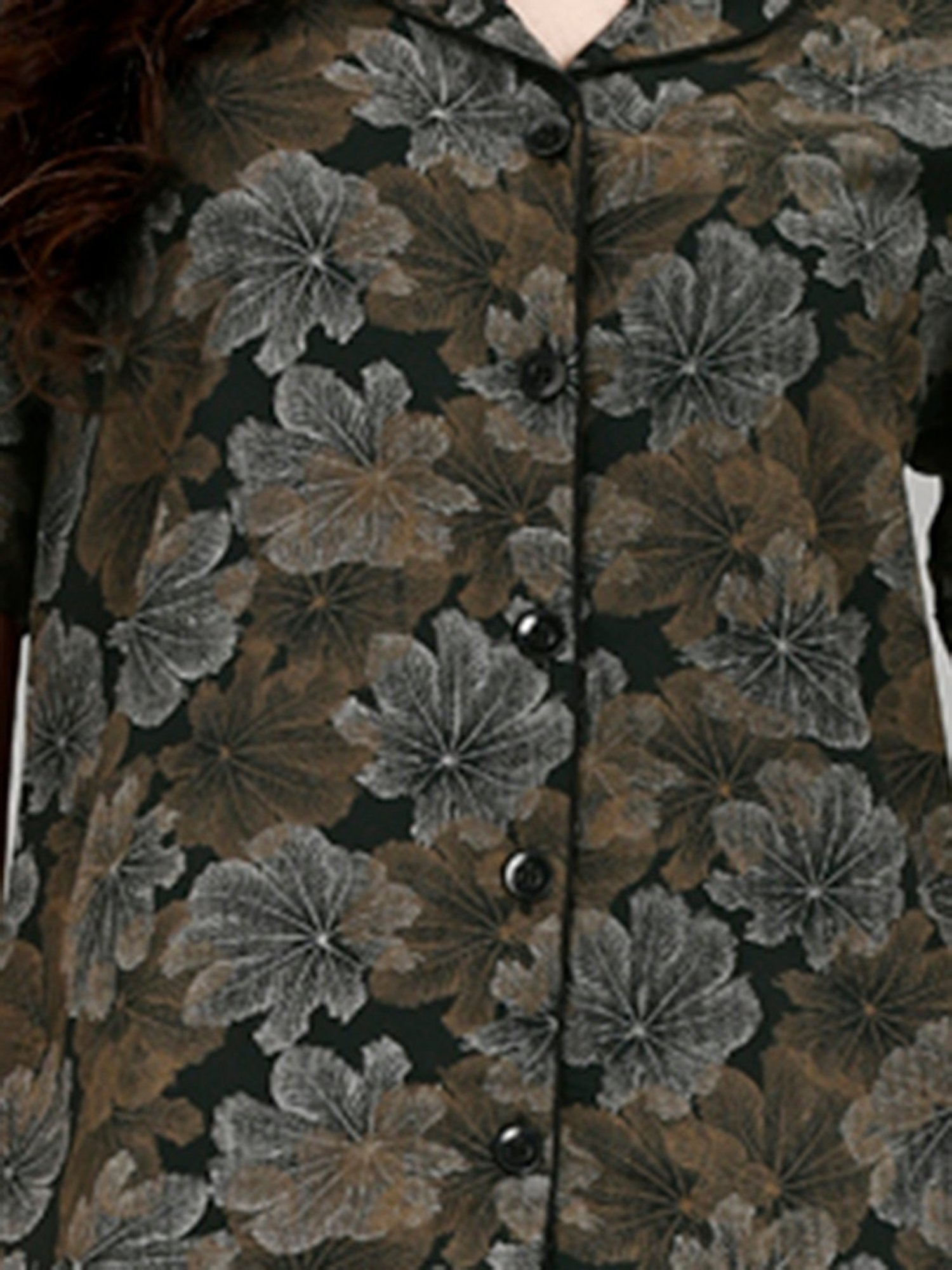 Smarty Pants Green Floral Print Shirt With Pyjamas