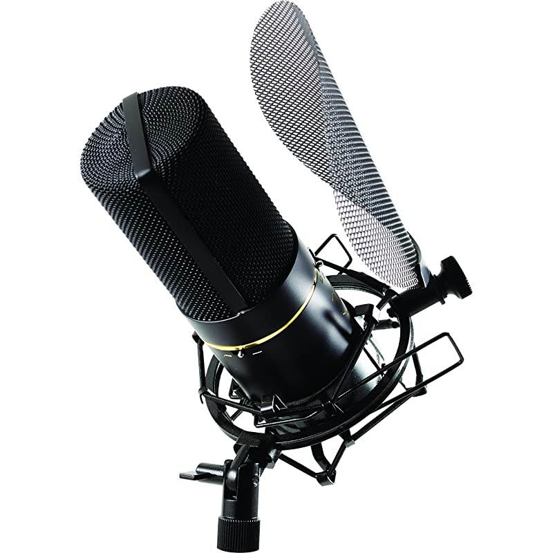 Multi-Pattern Condenser Microphone, XLR Connector, Black &amp Gold (770X)