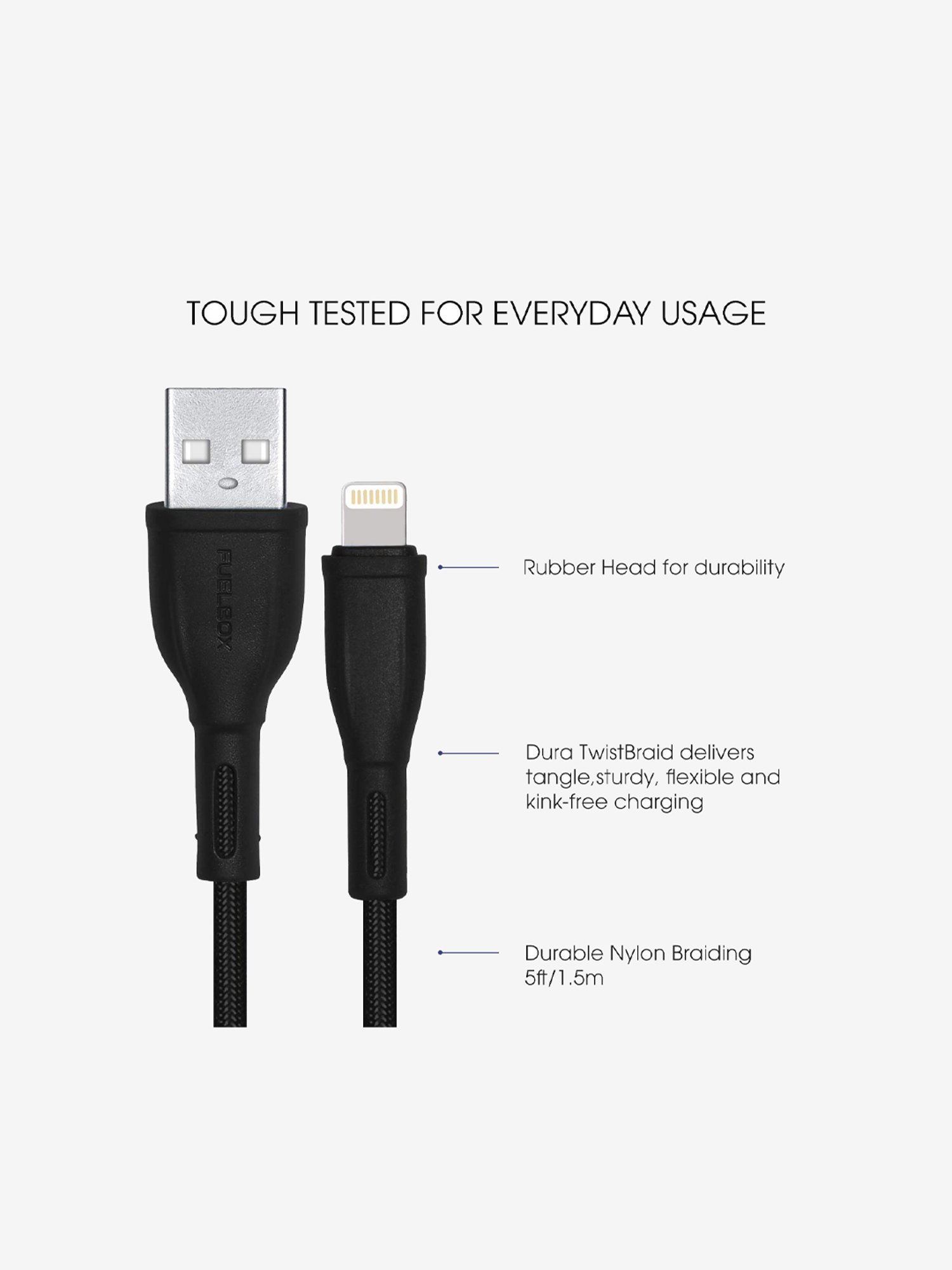 Moerdon MUC-C4C100W 100 Watt Fast Charging Data transfer Cable (Black)
