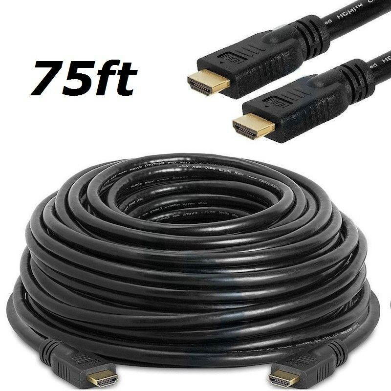 Premium HDMI Cable 6ft 10ft 15ft 25ft 30ft 50ft 75ft 100ft Gold For HD TV lot Us