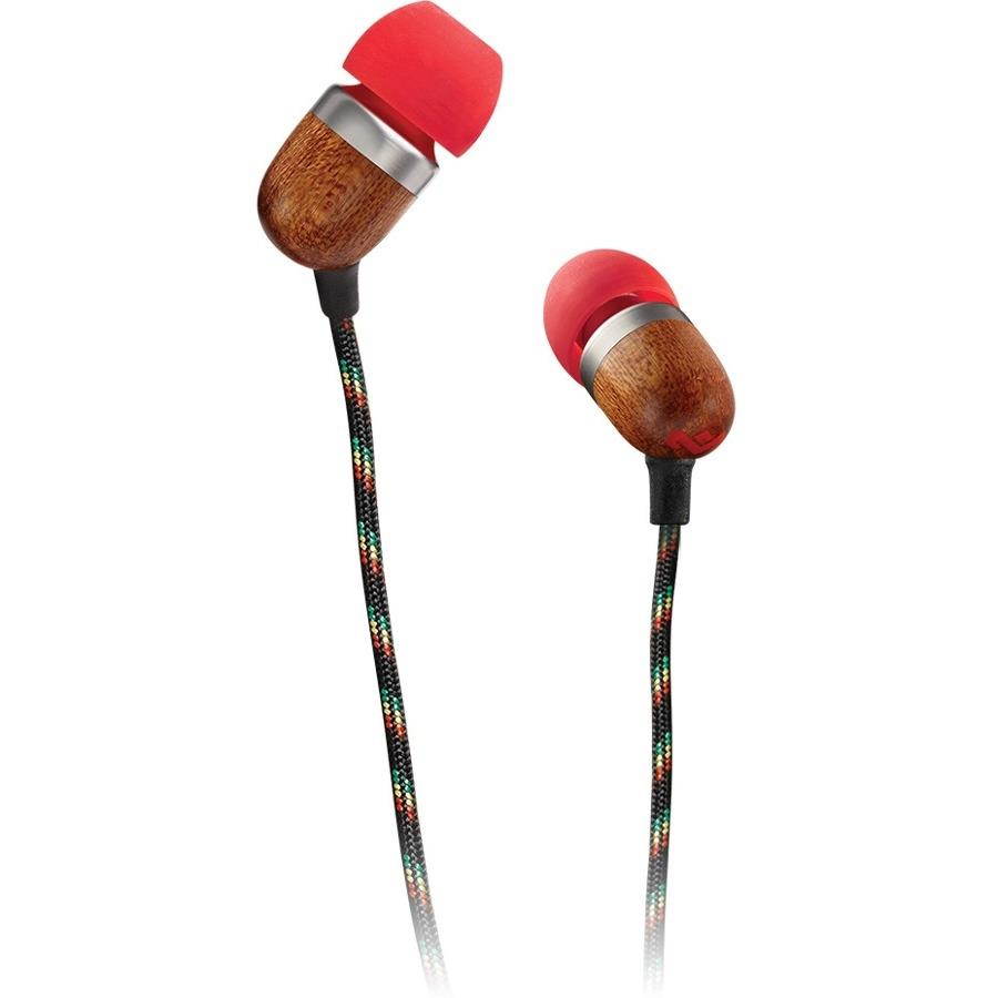 House Of Marley Smile Jamaica In-Ear Wired Headphones with Mic, Fire, EM-JE041-FI