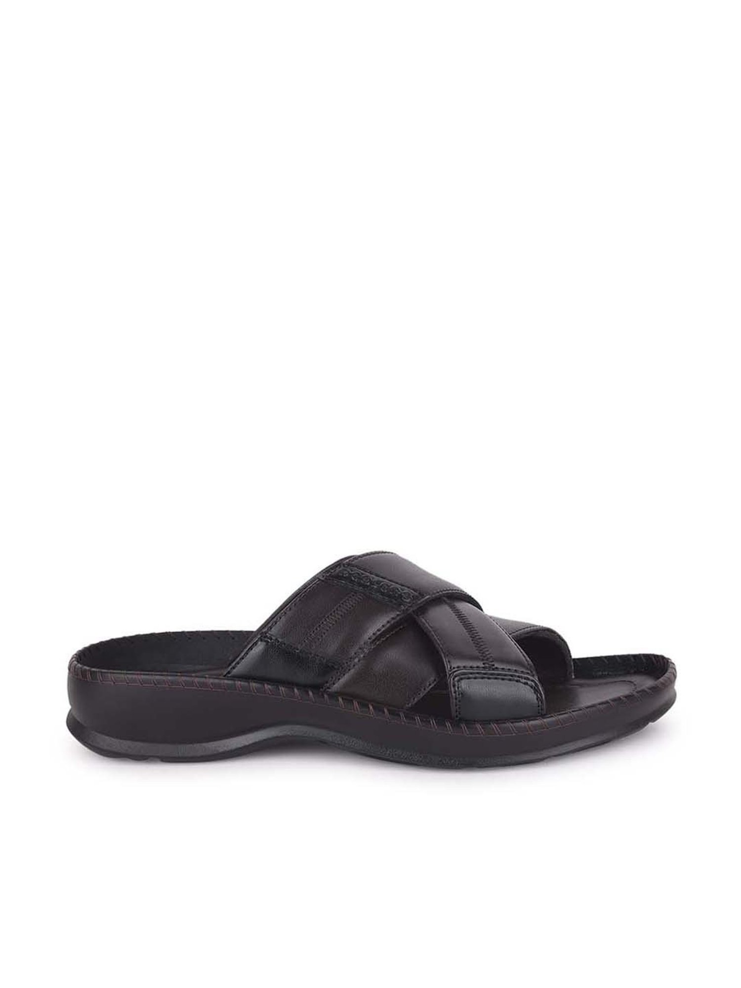 Healers by Liberty Men's Brown Cross Strap Sandals
