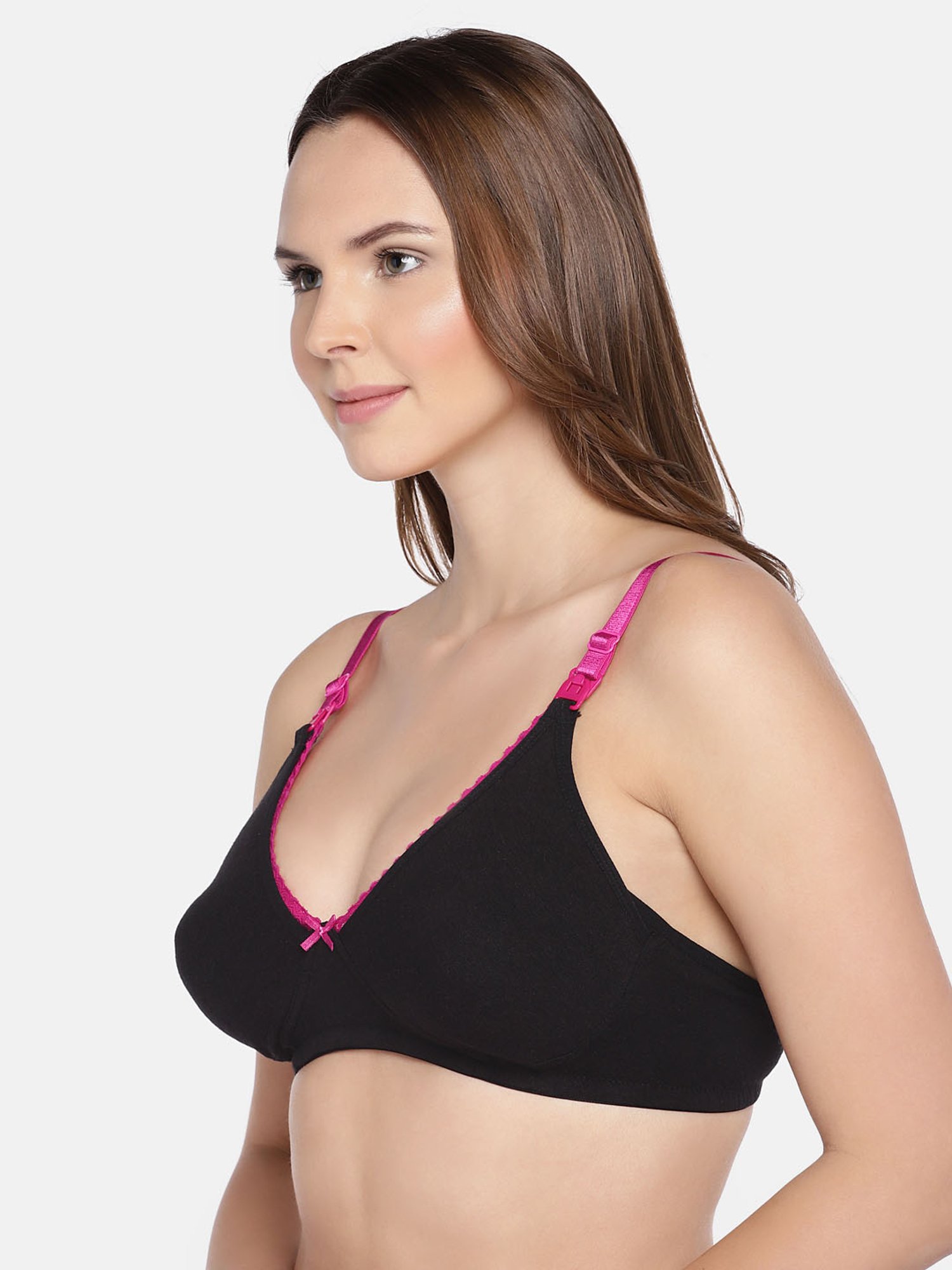 Inner Sense Black Non Wired Non Padded Nursing Bra (Pack Of 3)