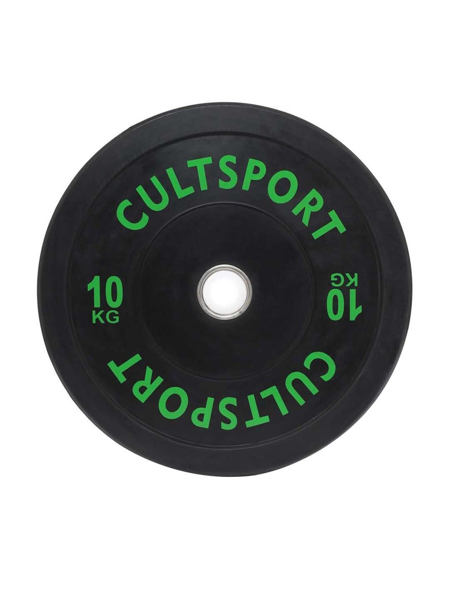 Cultsports Black Cast Iron Bumper Plate with Rubber Coating (10kg x 2)