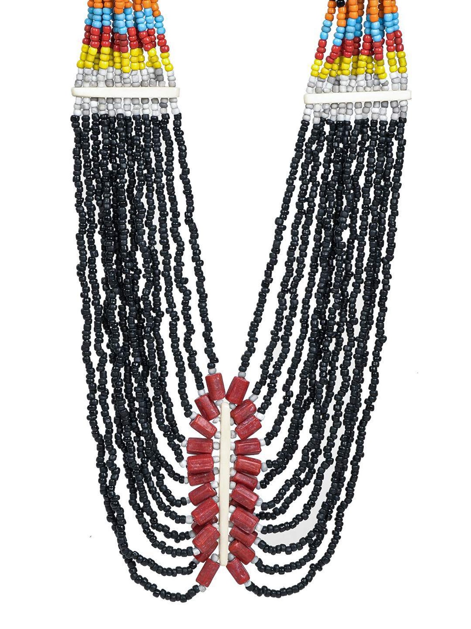 Imli Street Multicolor Vintage Naga Beaded Tribal Necklace