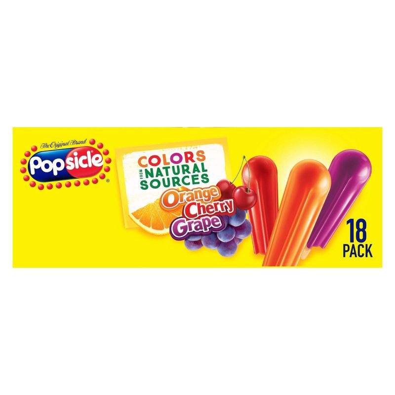 Popsicle Orange Cherry Grape Variety Ice Pops - 18ct