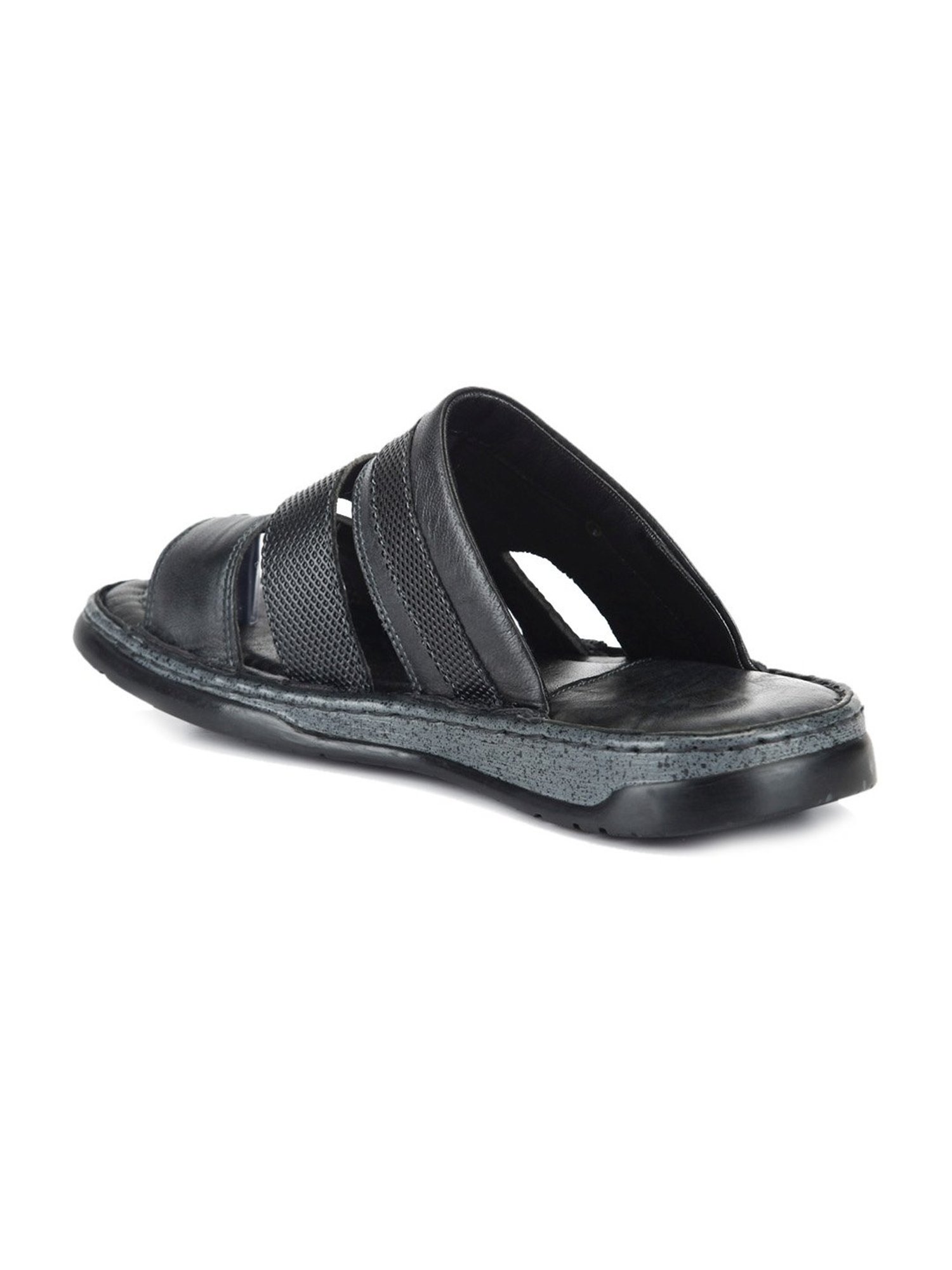 ID Men's Black Thong Sandals