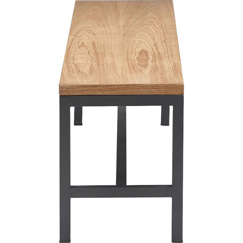 Dobson Wood and Metal Dining Bench Natural/Black - Finch