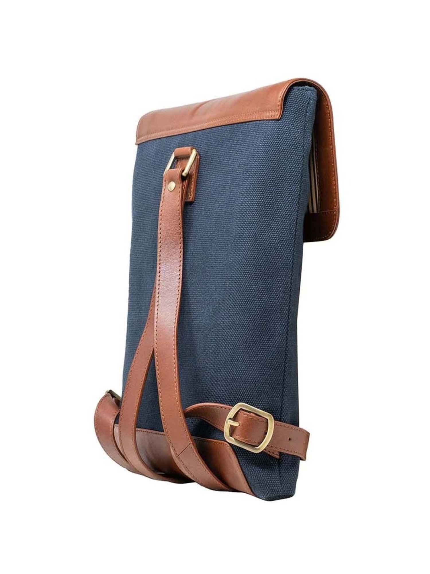 Tohl Blue Leather Small Convertible Backpack