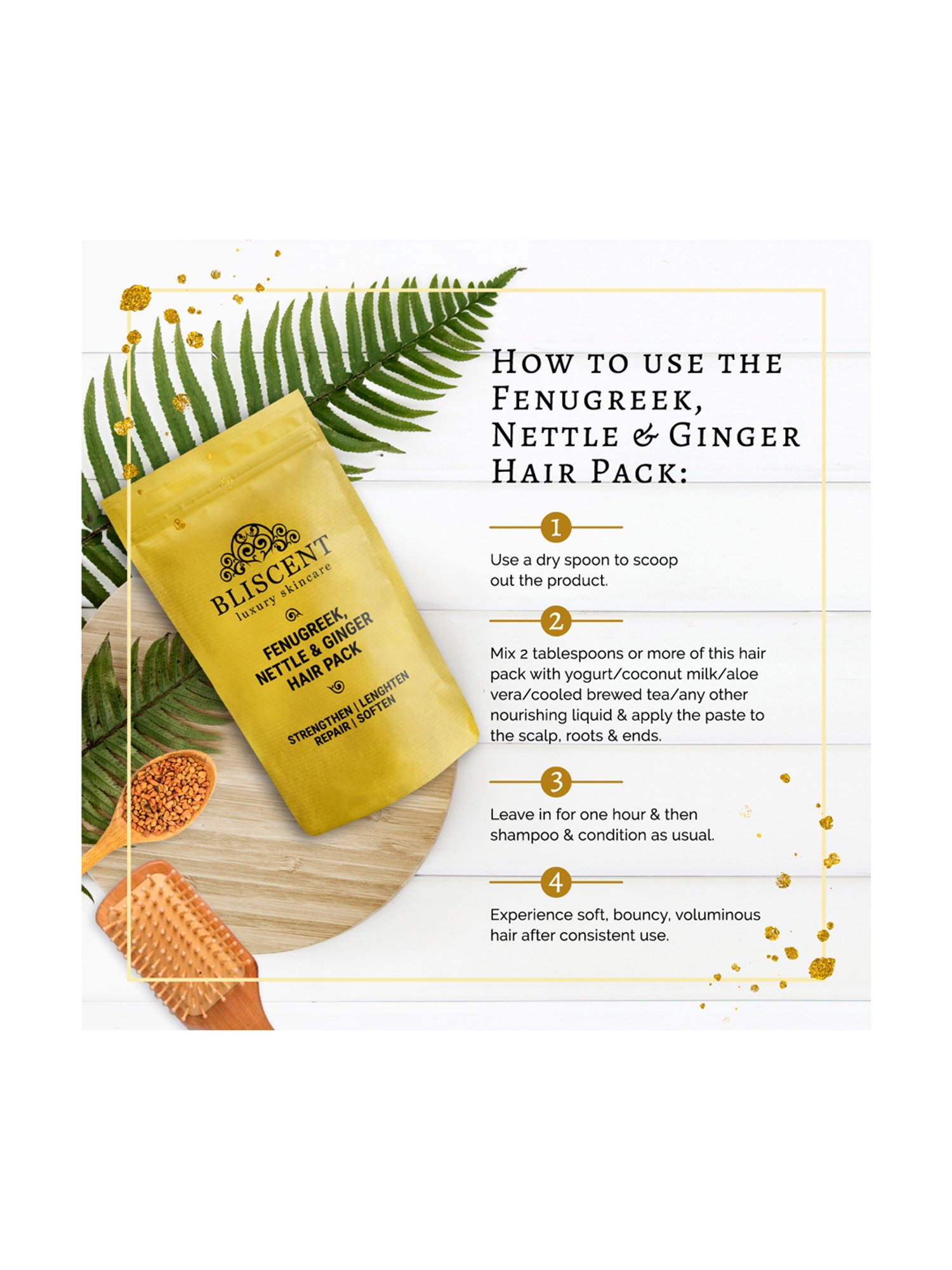 Richfeel Brahmi Intensive Repair Hair Pack - Pack of 4