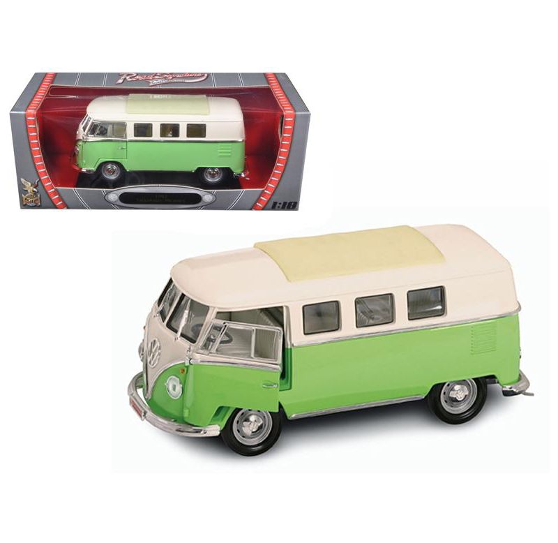 1962 Volkswagen Microbus Light Green 1/18 Diecast Car Model by Road Signature