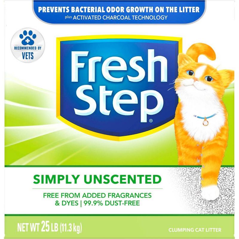 Fresh Step - Simply Unscented Litter - Clumping Cat Litter - 25lbs