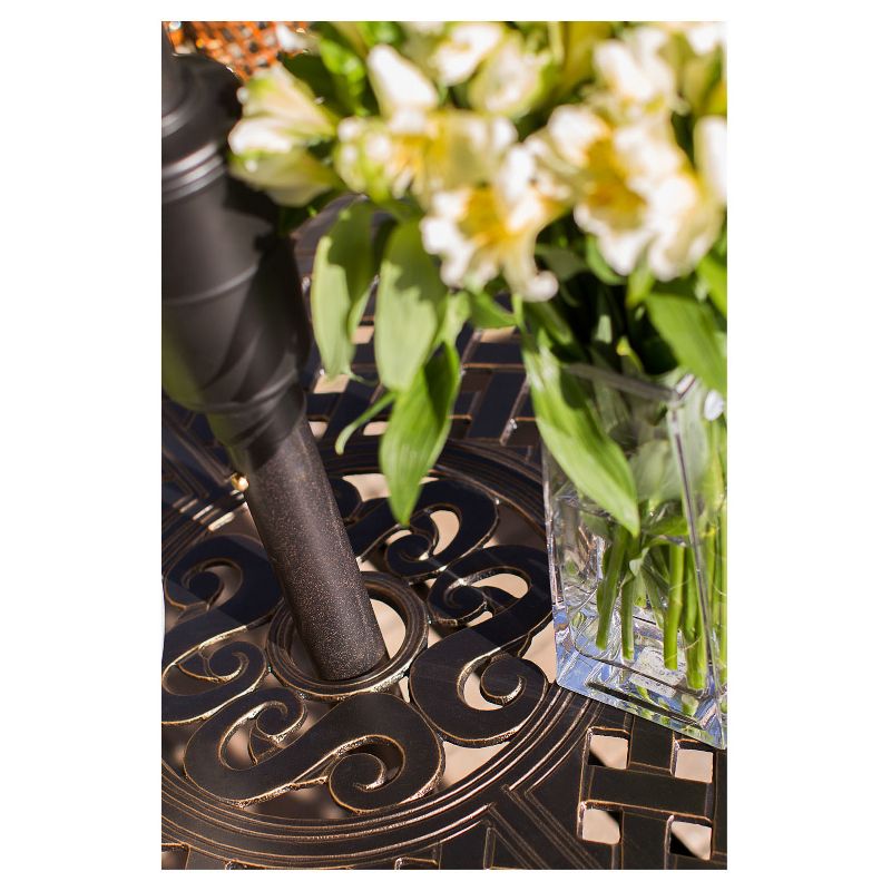 Traditions 5pc Round Metal Patio Dining Set - Blue- Hanover