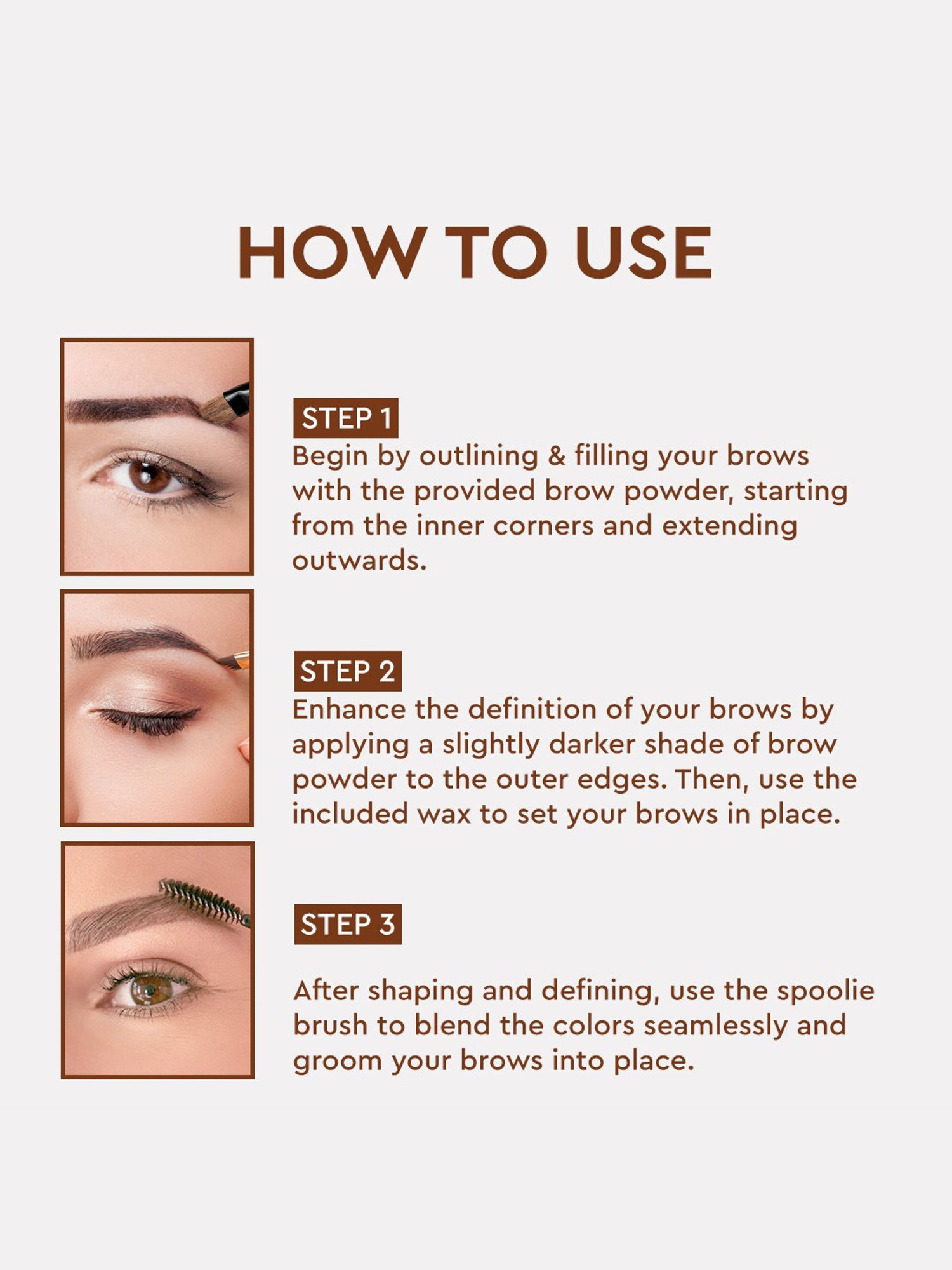 C2P PROFESSIONAL MAKEUP Celestial 3 in 1 Eyebrow Palette - 12 gm