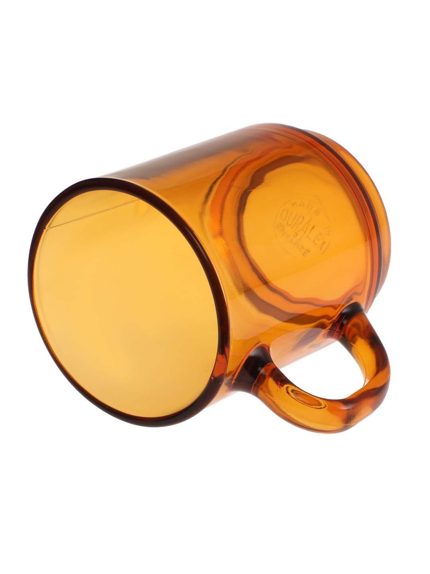 Duralex 'Versailles' Orange Glass 10.5 cm Mug (0.26 L) - Set of 6