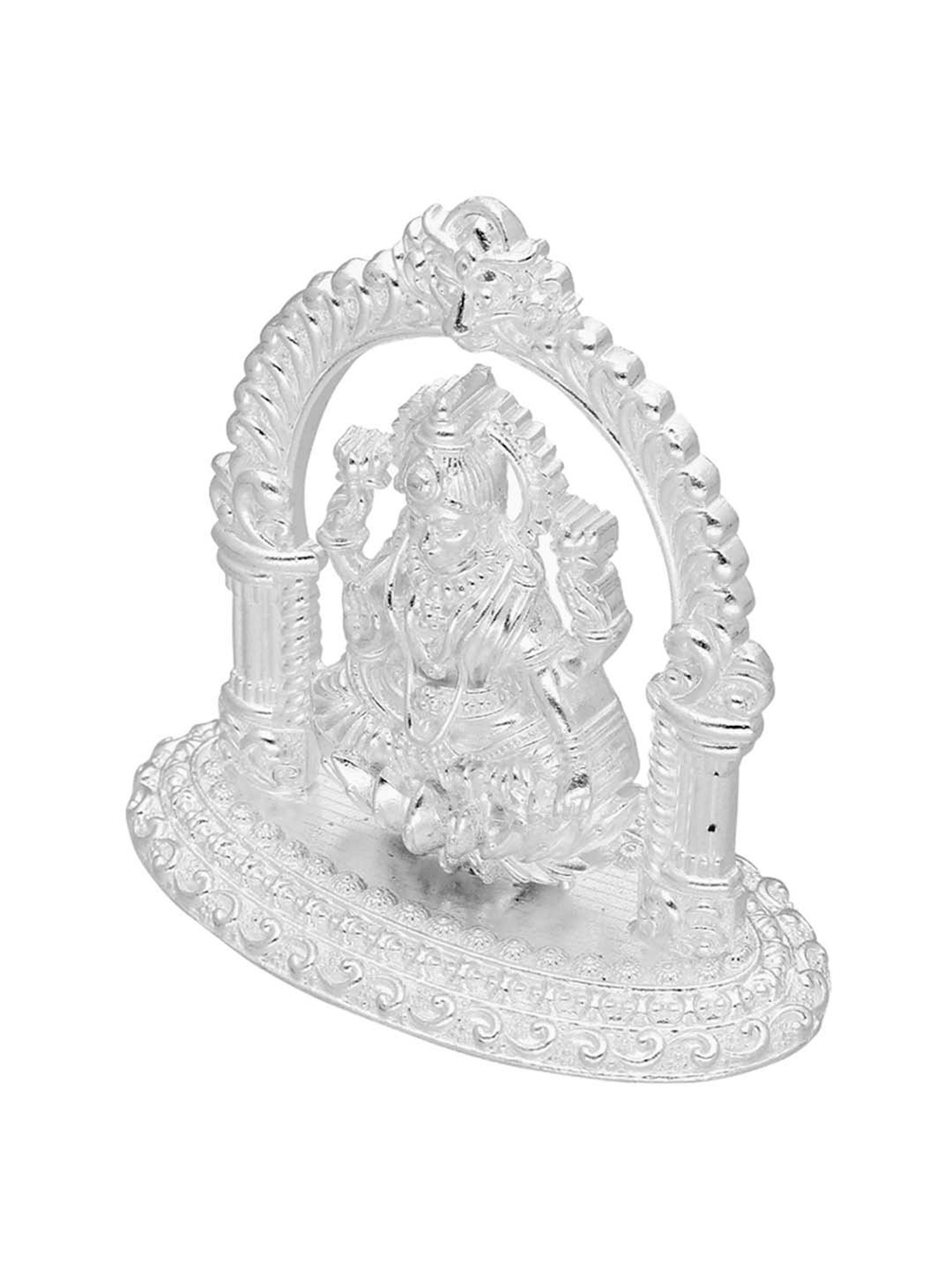 Sri Jagdamba Pearls Lotus Laxmi 0.8 Silver Divine Idol