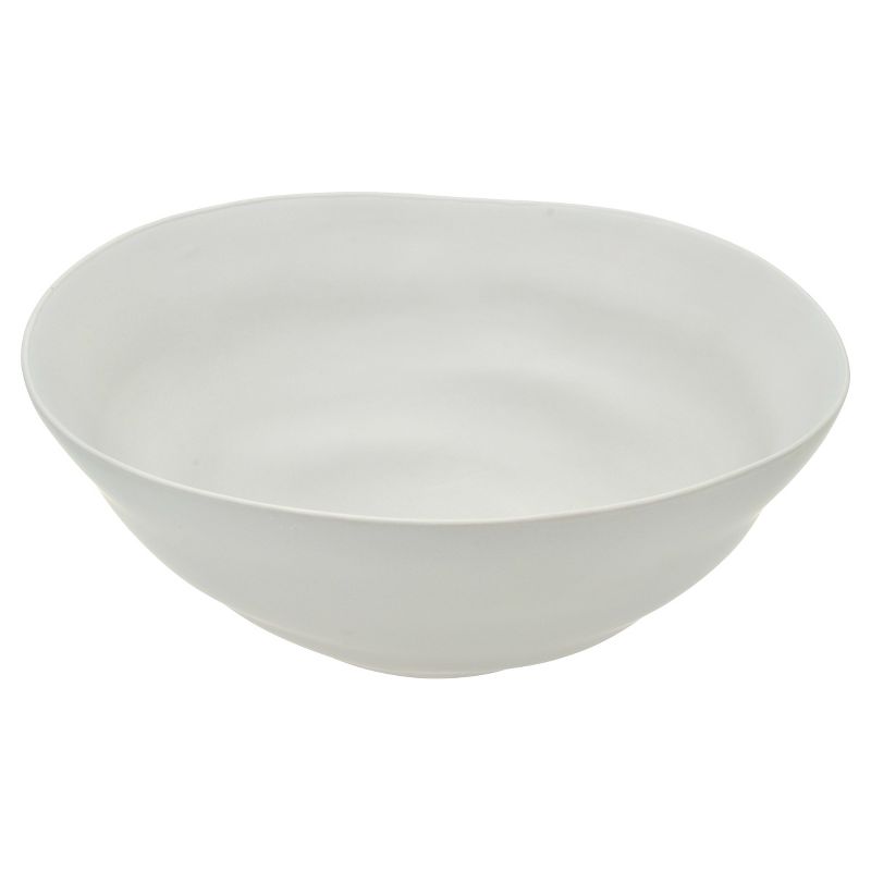 10 Strawberry Street Matte Wave Stoneware Serving Bowl 80oz White