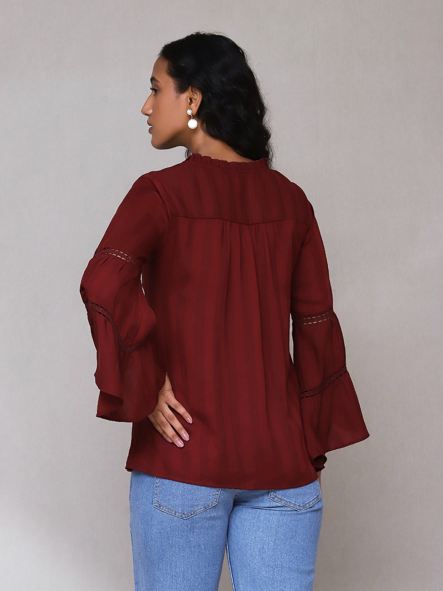 aarke Ritu Kumar Maroon Top
