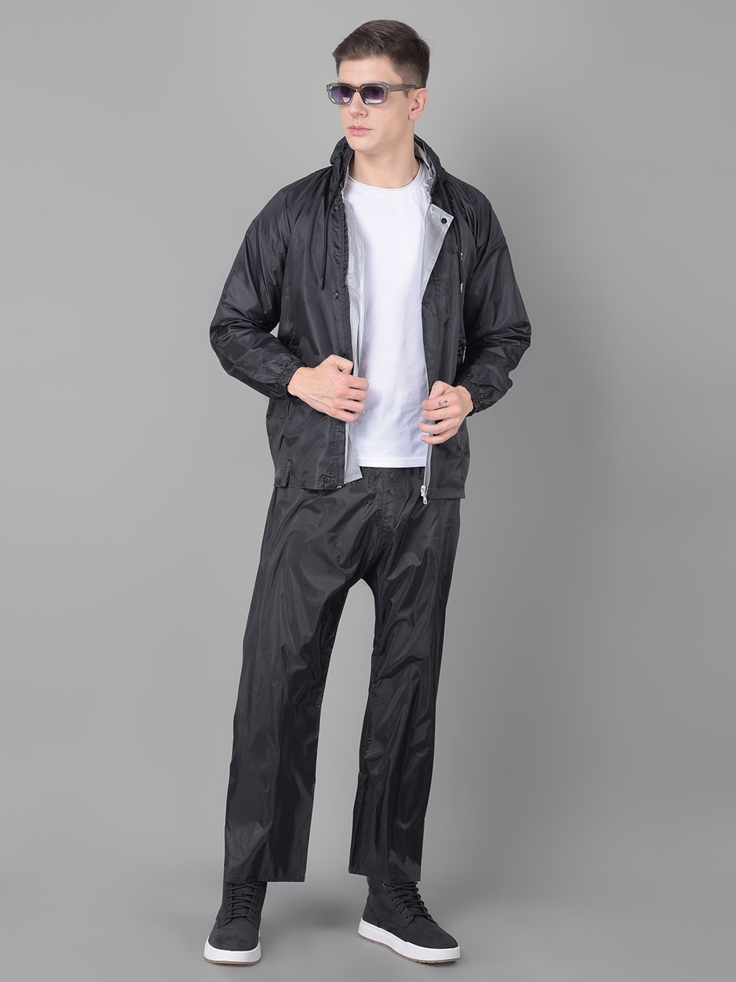 Wildcraft Red & Maroon Regular Fit Colour Block Rainwear Jacket