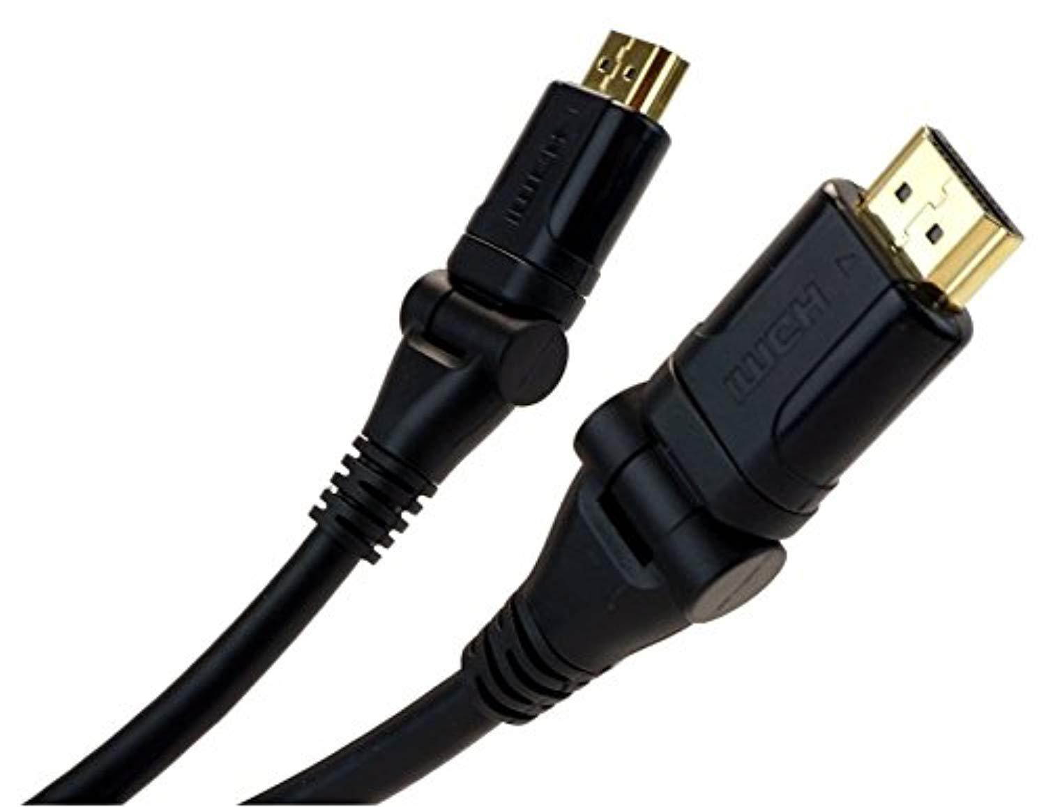 VisionTek 4K UHD High-speed Male-to-Male HDMI to HDMI Pivot Cable (3 feet) - 900811