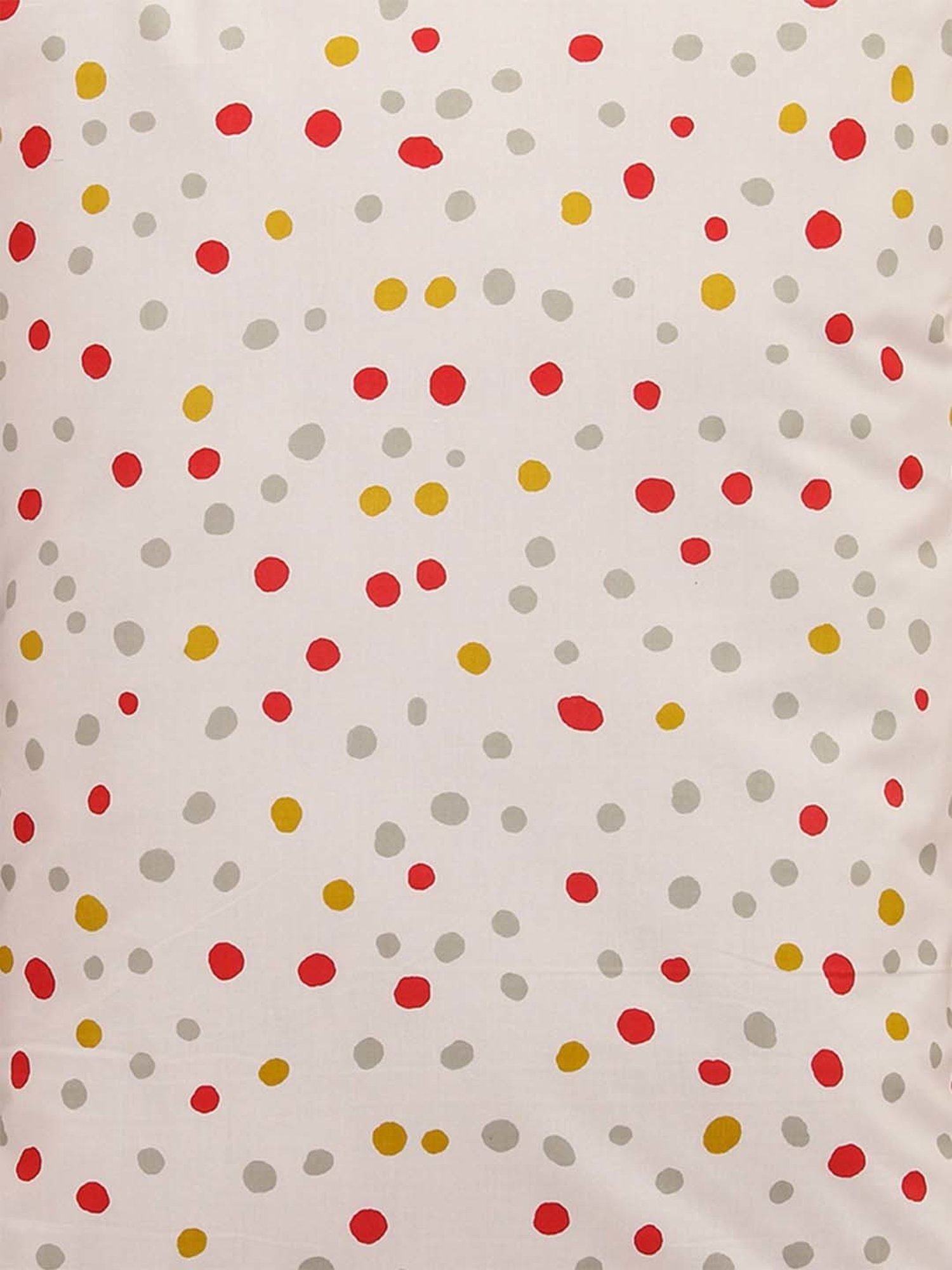 House This Nukt Dots Red Cotton Single Bed Sheet with Pillow Cover