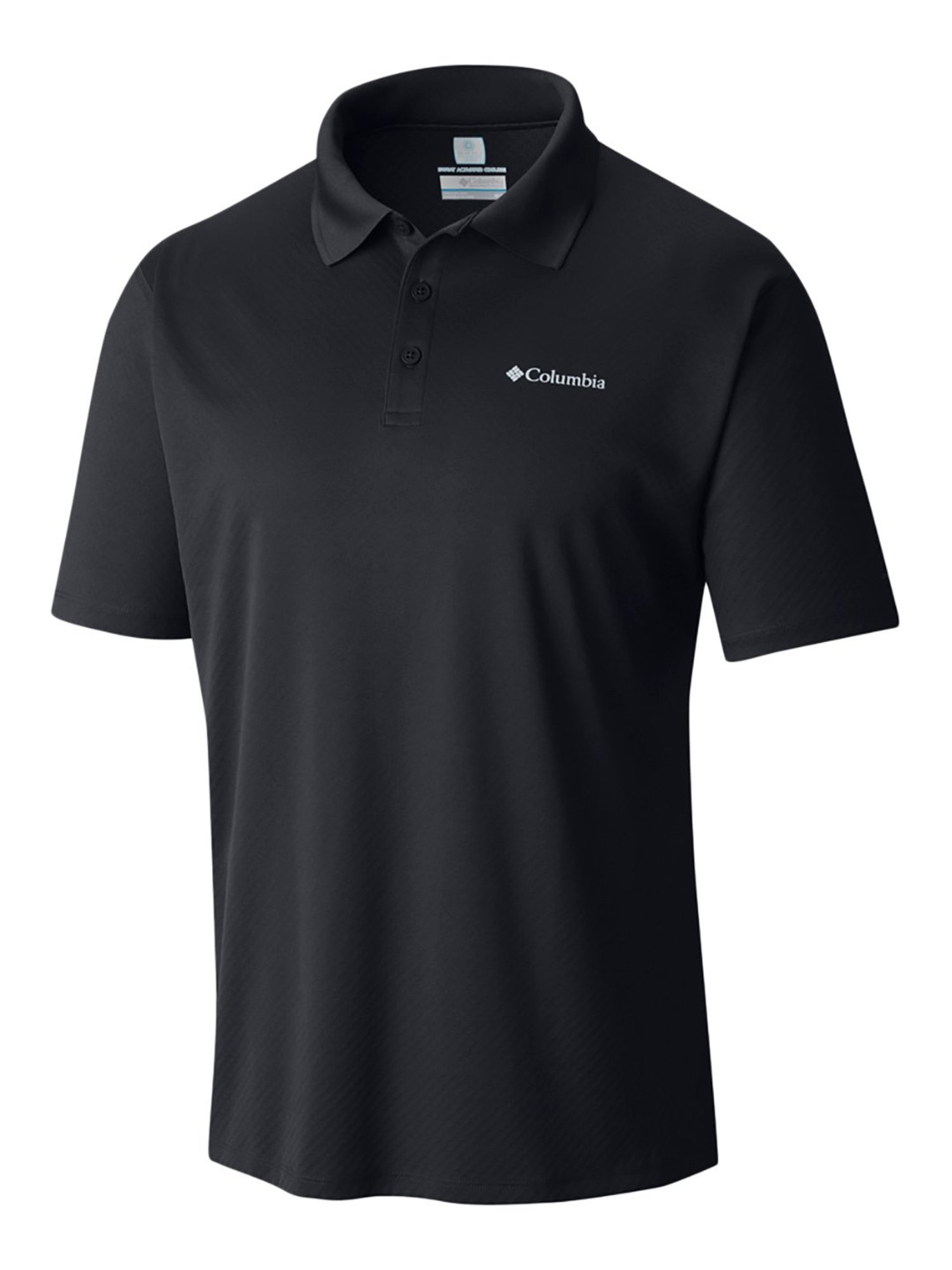 Columbia Men Black Zero Rules Polo T-Shirt