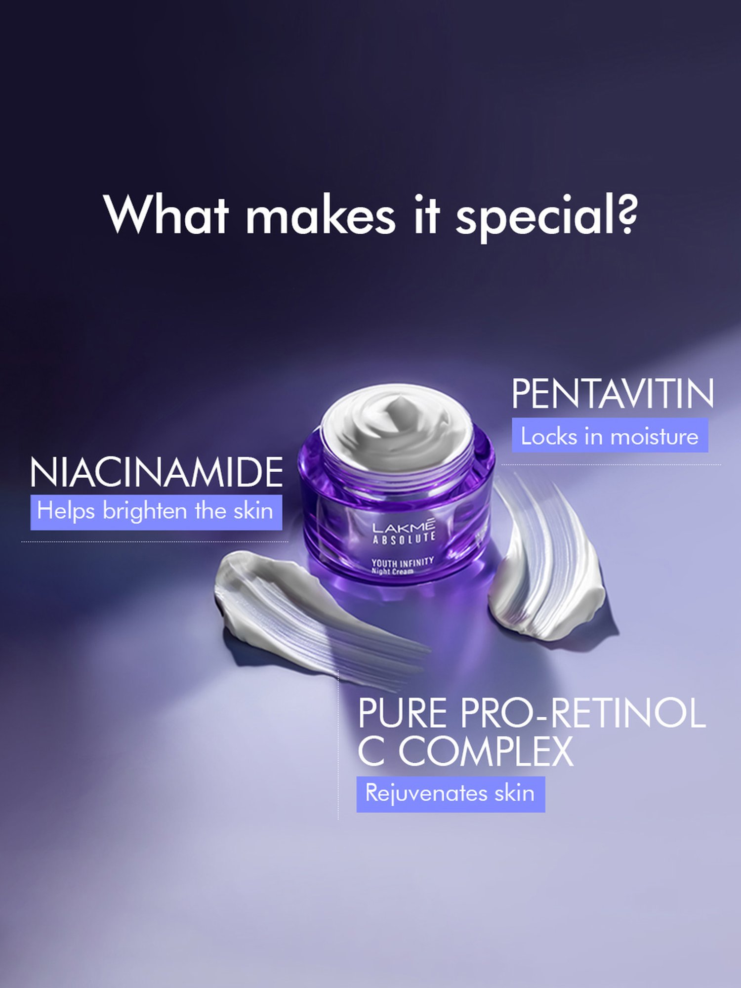 Lakme Absolute Youth Infinity Night Creme with Niacinamide - 50 gm