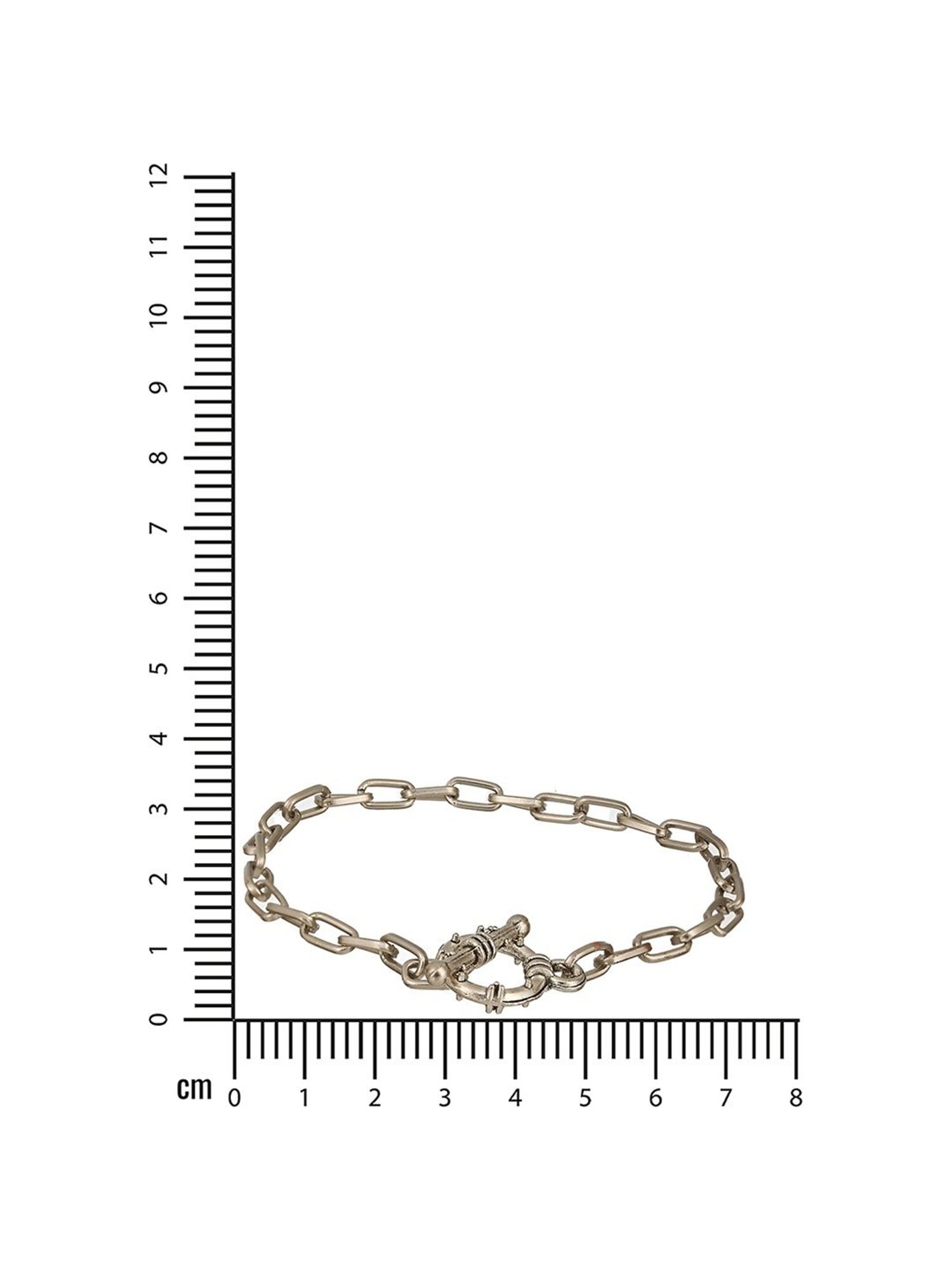 Aatmana Men Silver-Toned Rhodium-Plated Link Bracelet