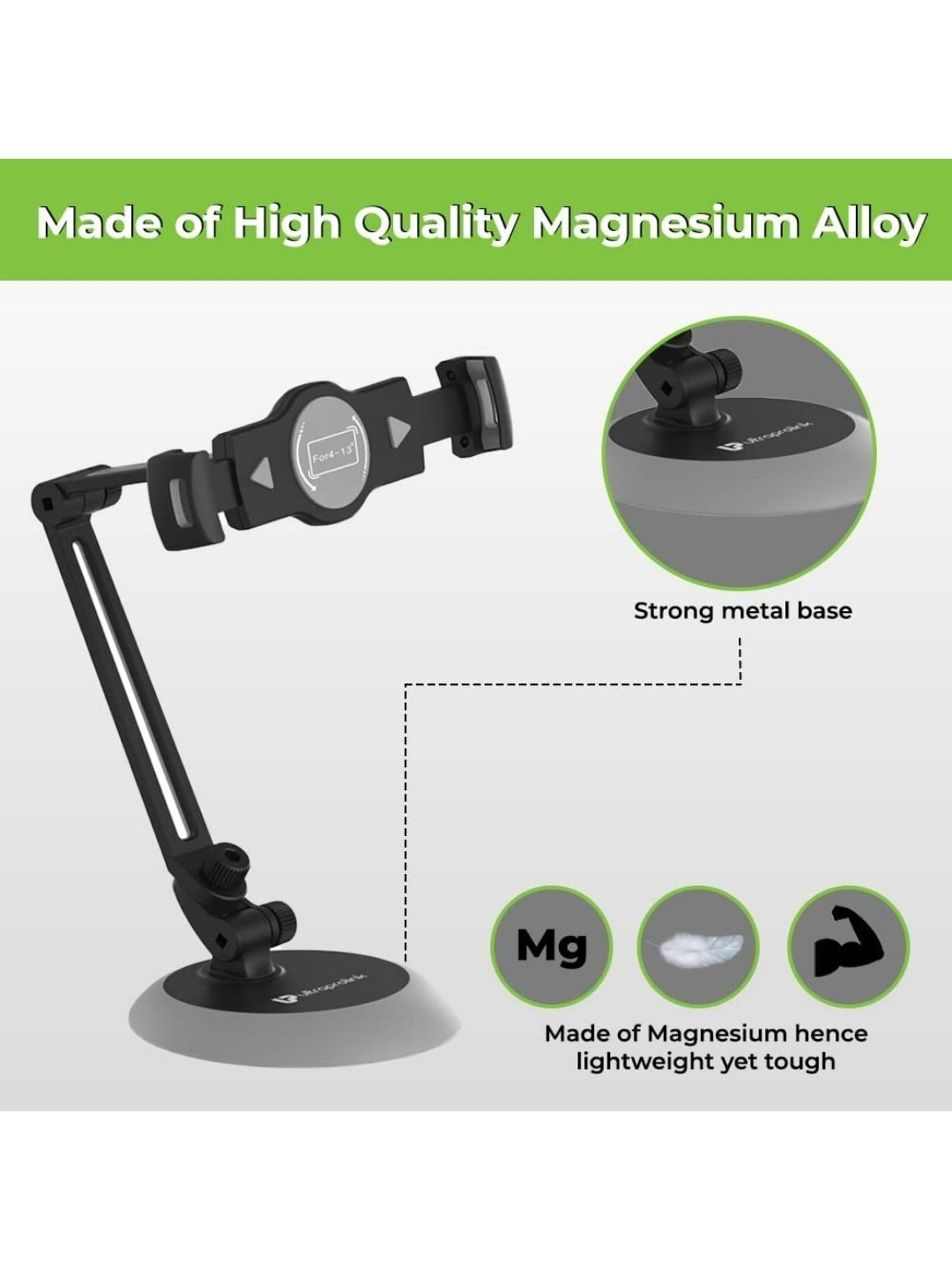 GRIPP Magic Stand Compatible for All Mobile Phones Devices (Black)