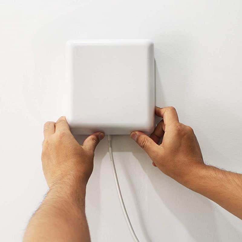 Wide Band 698-2700 MHz Wall Mount Panel Antenna with 2 Way Splitter N-Female Connectors,50FT N-Male to N-Male Coaxial Cable for Signal Booster,Compatible with All US Carriers 2G/3G/4G LTE