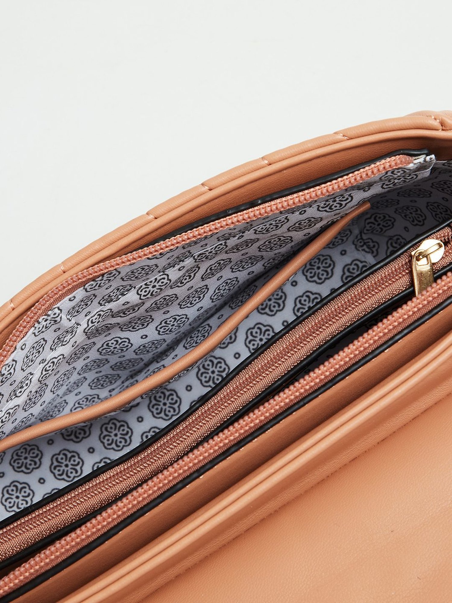 Code by Lifestyle Orange Quilted Cross Body Bag