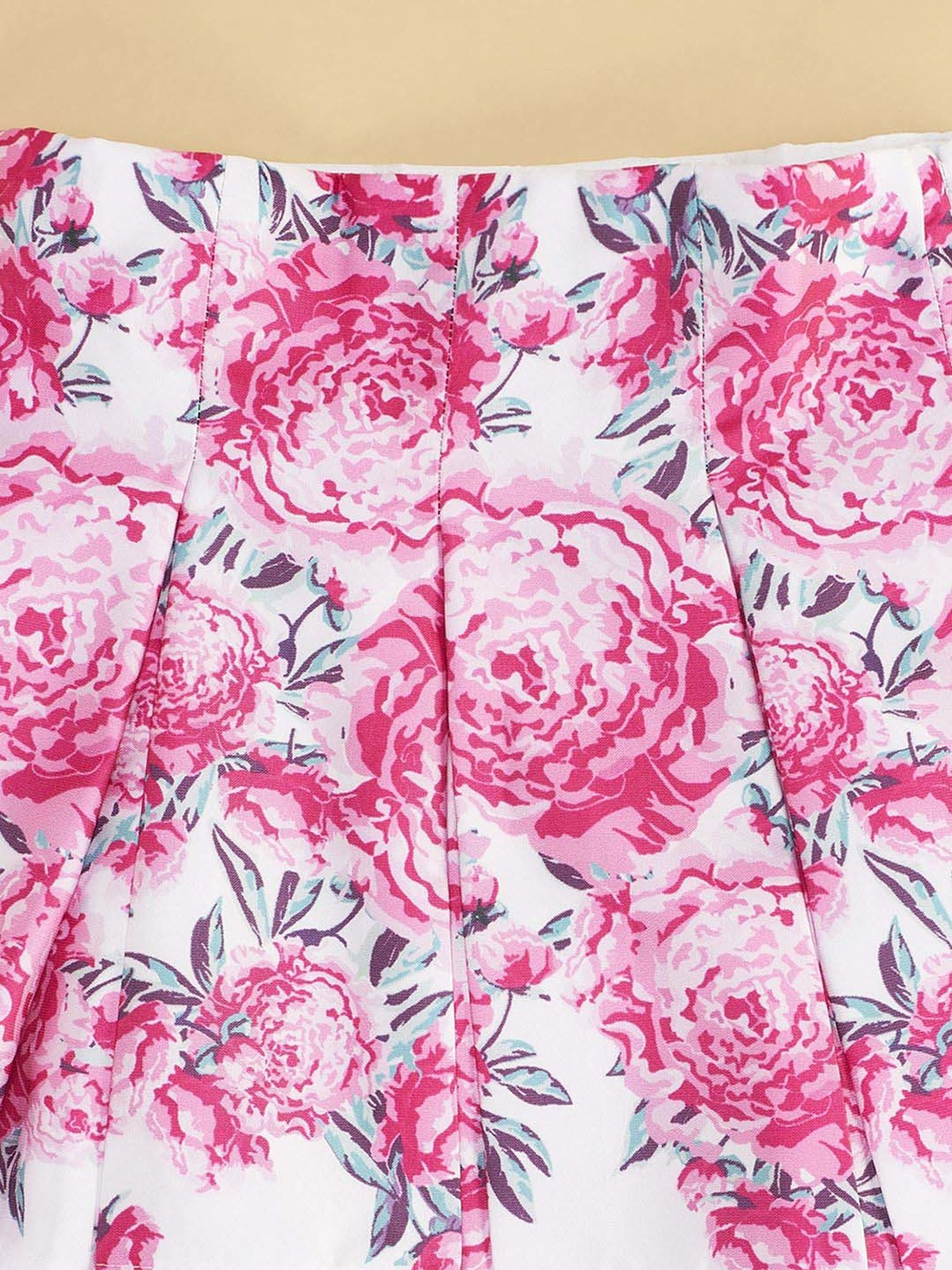 Angel & Rocket Kids Pink Floral Print Skirt
