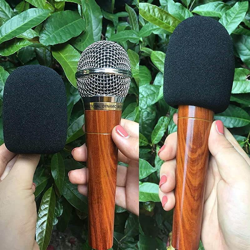 Foam Mic Cover Handheld Microphone Windscreen Black