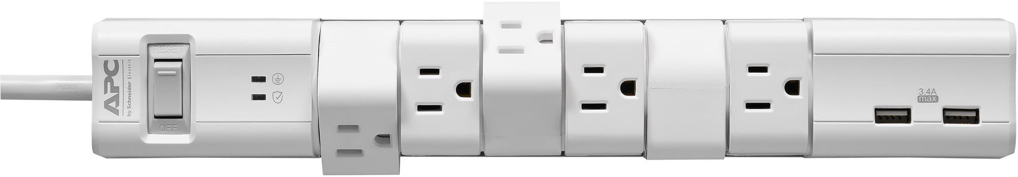 APC by Schneider Electric SurgeArrest Essential 6-Outlet Surge Suppressor/Protector