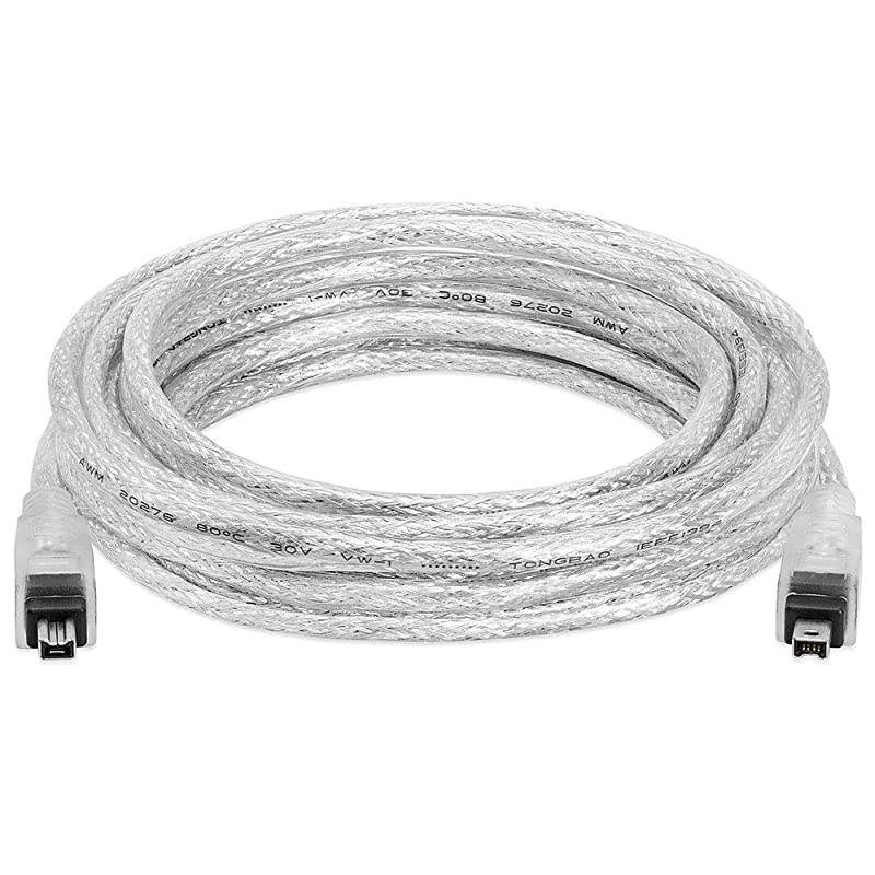15FT FireWire Cable 4 Pin to 4 Pin Male to Male iLink DV Cable Firewire 400 IEEE 1394 Cord for Computer Laptop