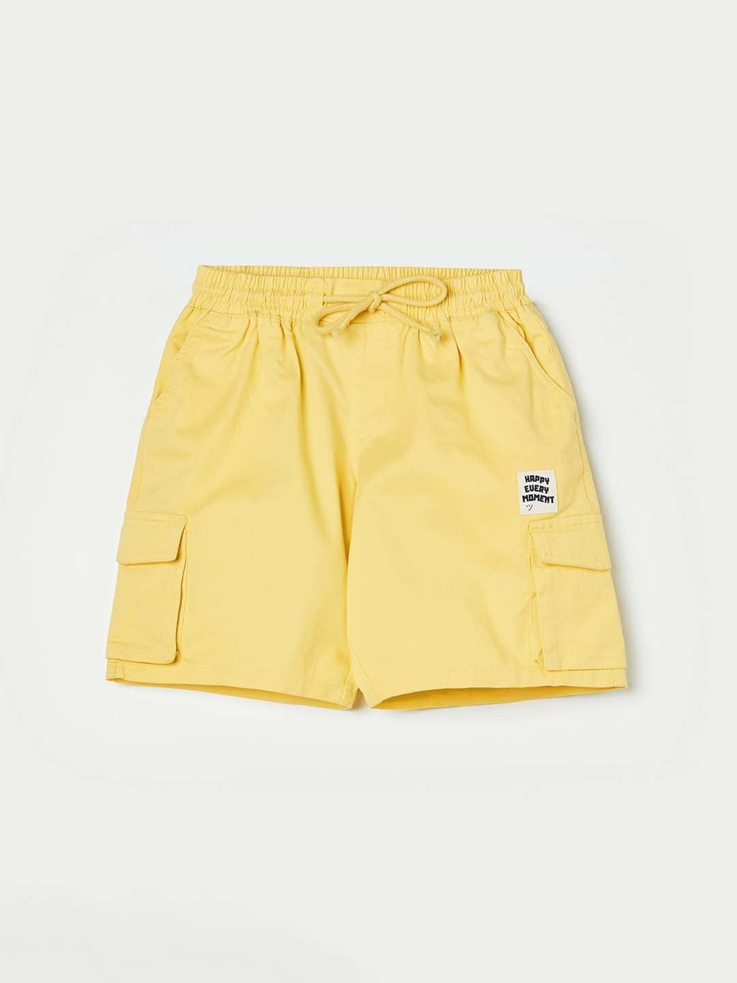 Fame Forever by Lifestyle Kids Yellow Cotton Printed Shorts