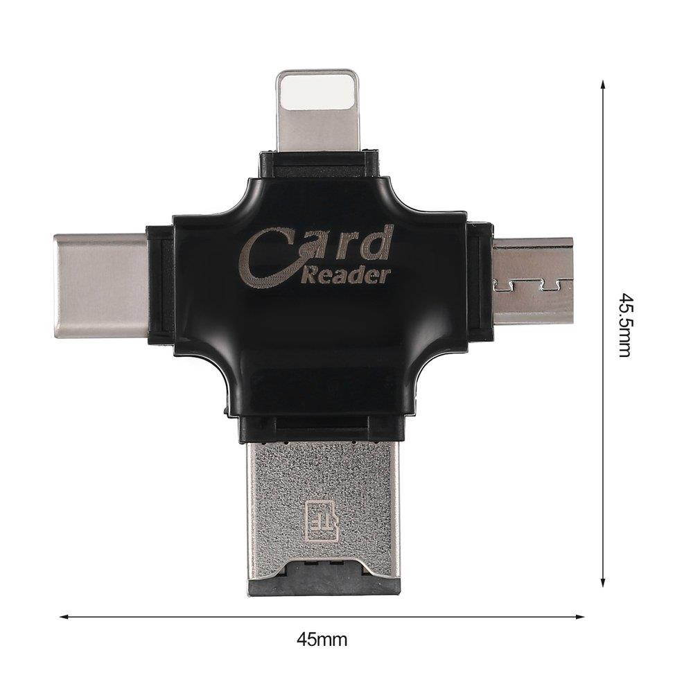 4-in-1 Type-c OTG Card Reader Multiuse Mobile Flash Driver for iOS for Android