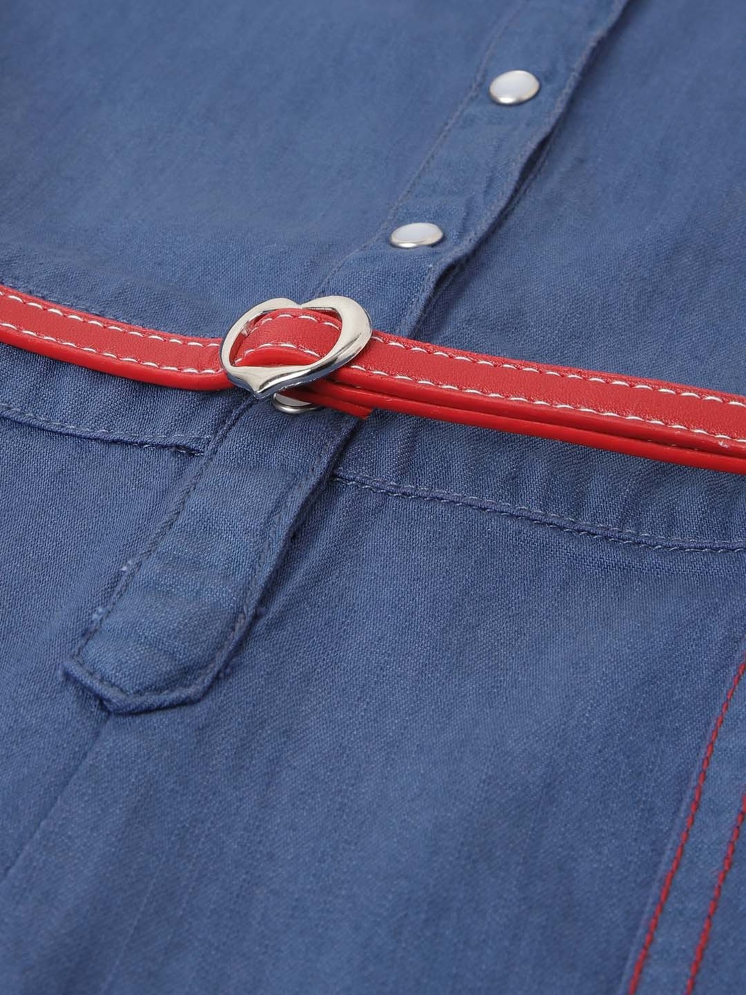 Elle Kids Blue Cotton Logo Playsuit