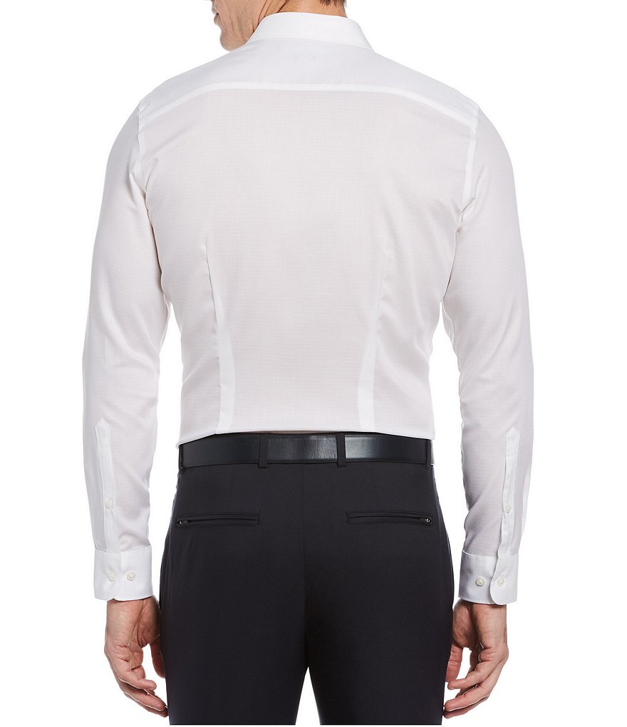 Perry Ellis Big & Tall Solid Dobby Water-Repellent Long-Sleeve Woven Shirt
