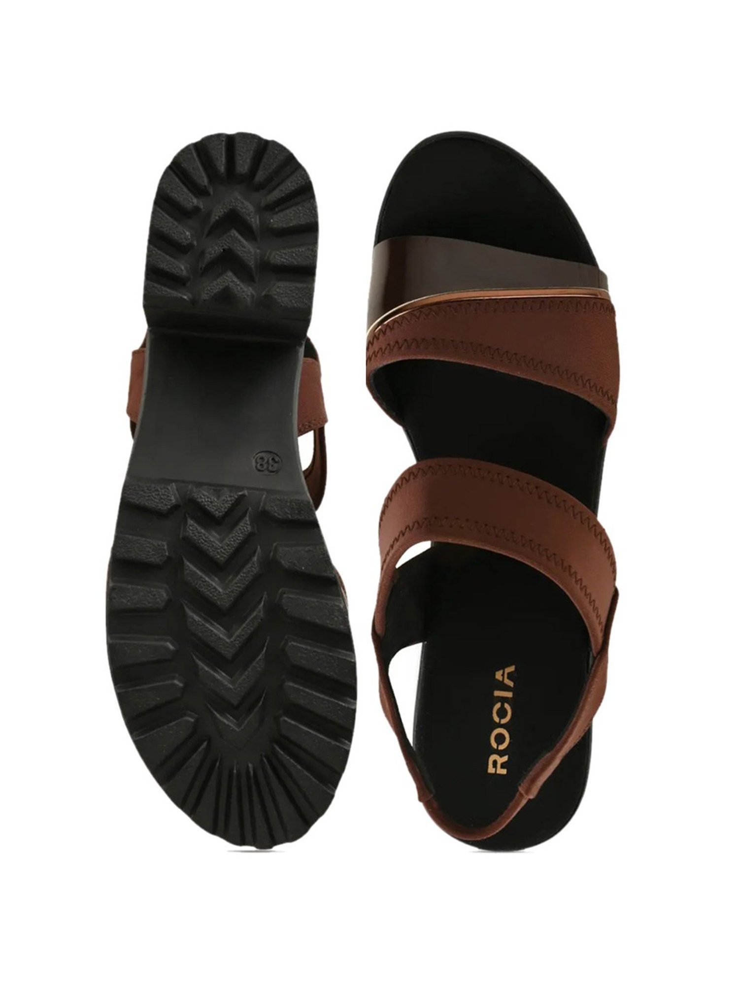 Rocia by Regal Women's Brown Sling Back Sandals