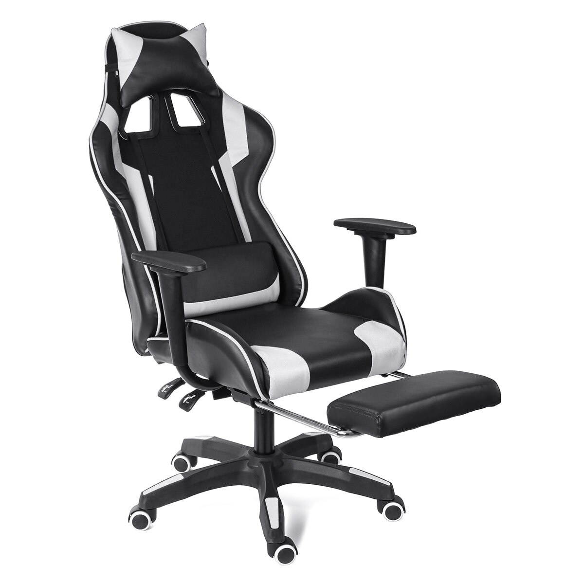 Computer Office Chair  Gaming Chair Home  with Footrest Swivel Lifting Lying Ergonomic Office Gamer Chair Racing Chair for Adult Reclining Adjustable  Leather Chair High Back Desk Chair Headrest
