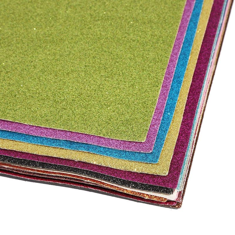 Leather Fabric Sheets with Glitter for DIY Crafts (9x13 in, 24-Pack)