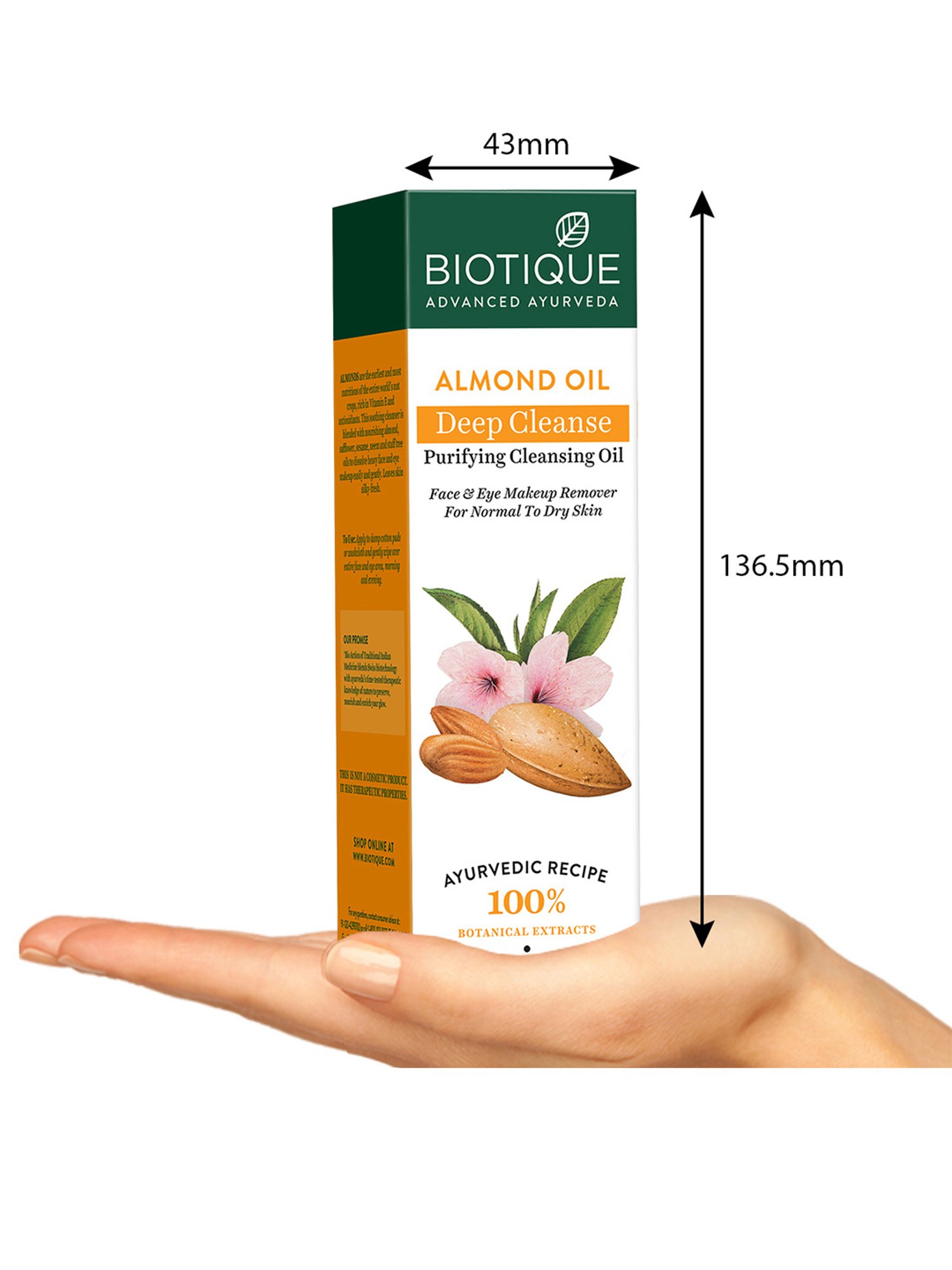 BIOTIQUE Almond Oil Deep Cleanse Purifying Cleansing Oil - 120 ml