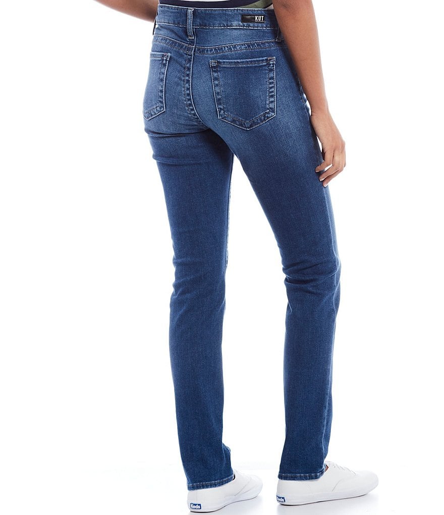 KUT from the Kloth Stevie Slight Knicking Straight Leg Jeans