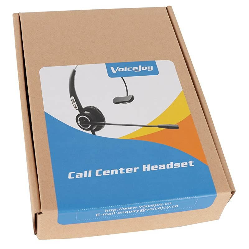 Center Monaural Headset wNoise Canceling Mic for Polycom Aastra Allworx Alcatel Lucent AltiGen Comdial Digium Mitel Nortel Norstar Meridian Avaya Landline Deskphones