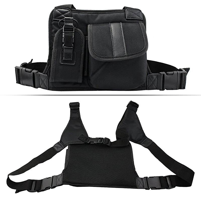 Radio Chest Harness Chest Front Pack Pouch Holster Vest Rig for Two Way Radio Walkie Talkie(Rescue Essentials)