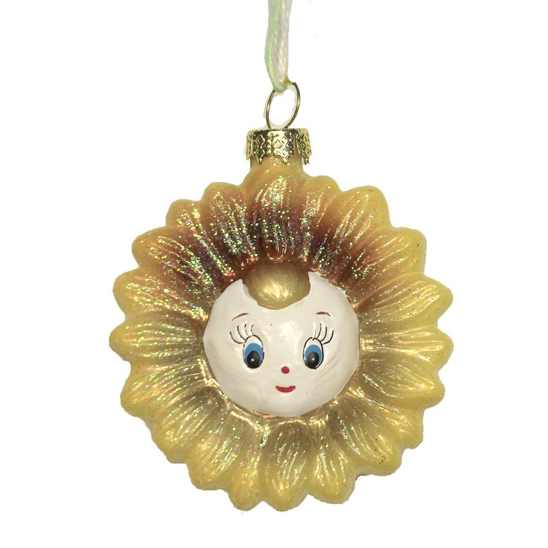Holiday Ornament 2.75" Cheerful Diasy Flower Flower Spring Easter Retro  -  Tree Ornaments
