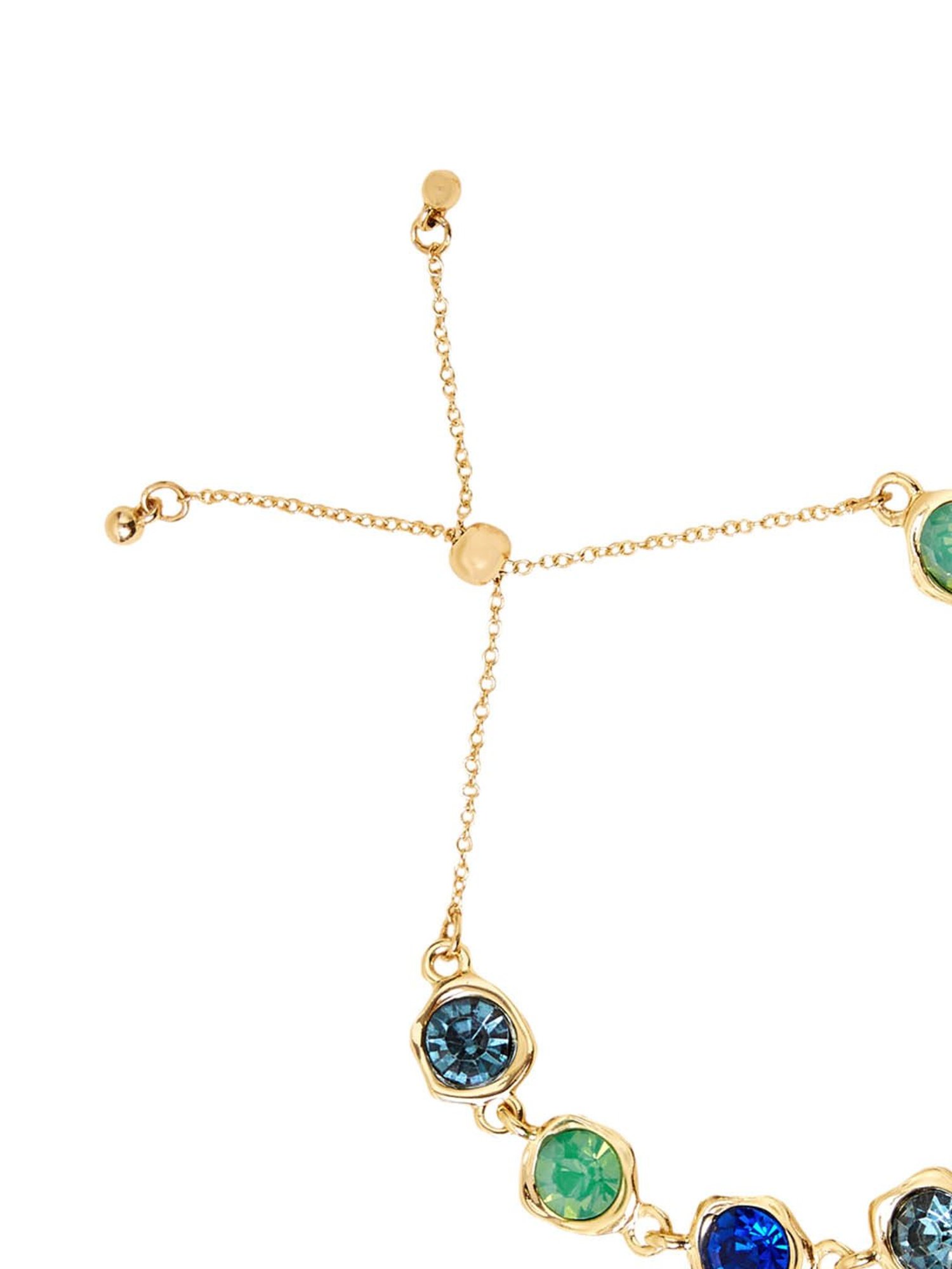 Accessorize London Green Molten Gem Bracelet for Women